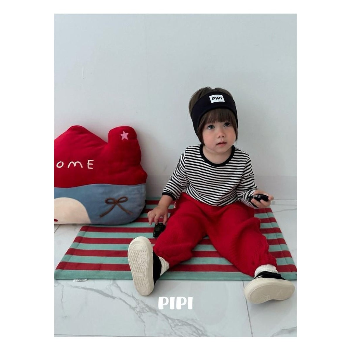 PIPI ボーダーラップTシャツ
