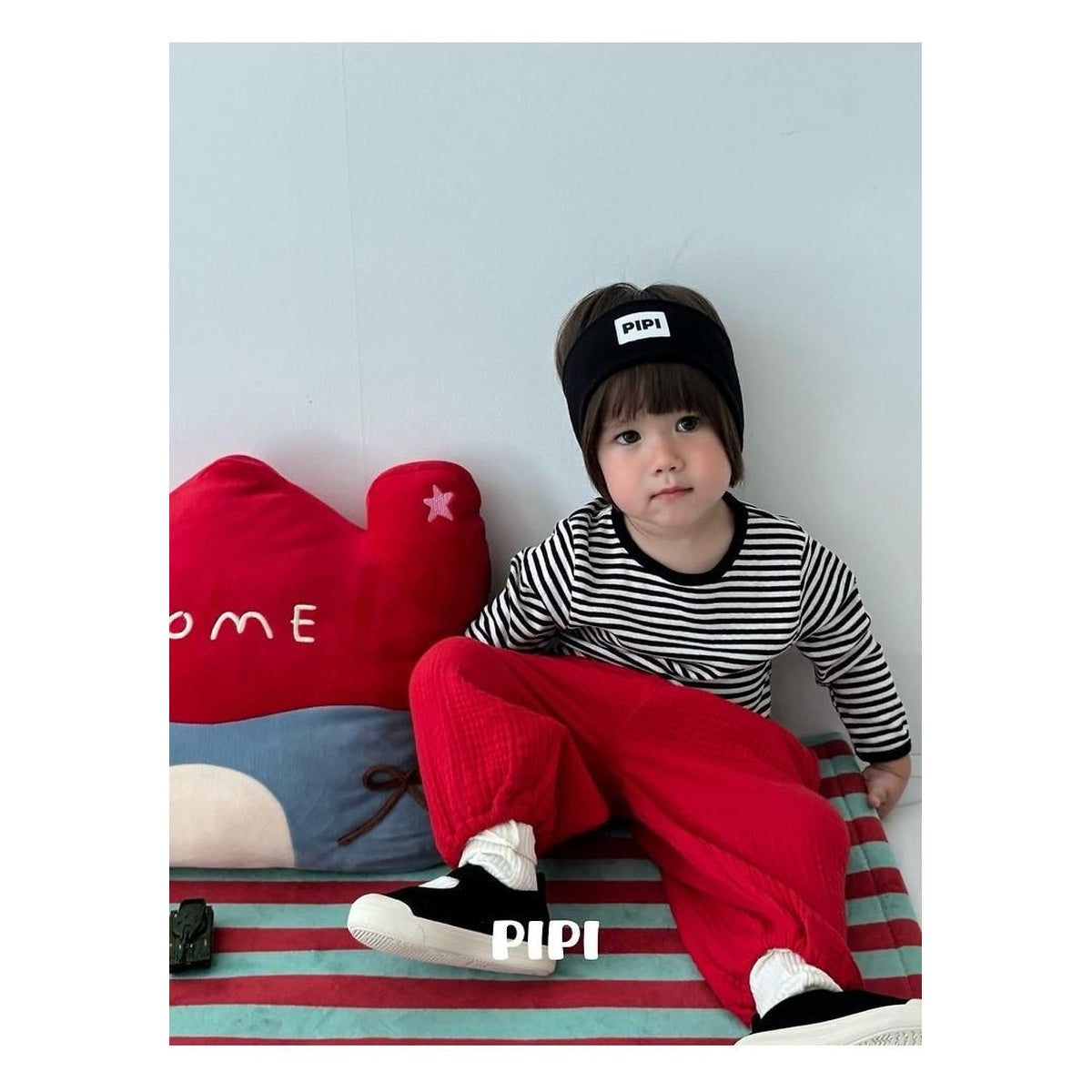 PIPI ボーダーラップTシャツ