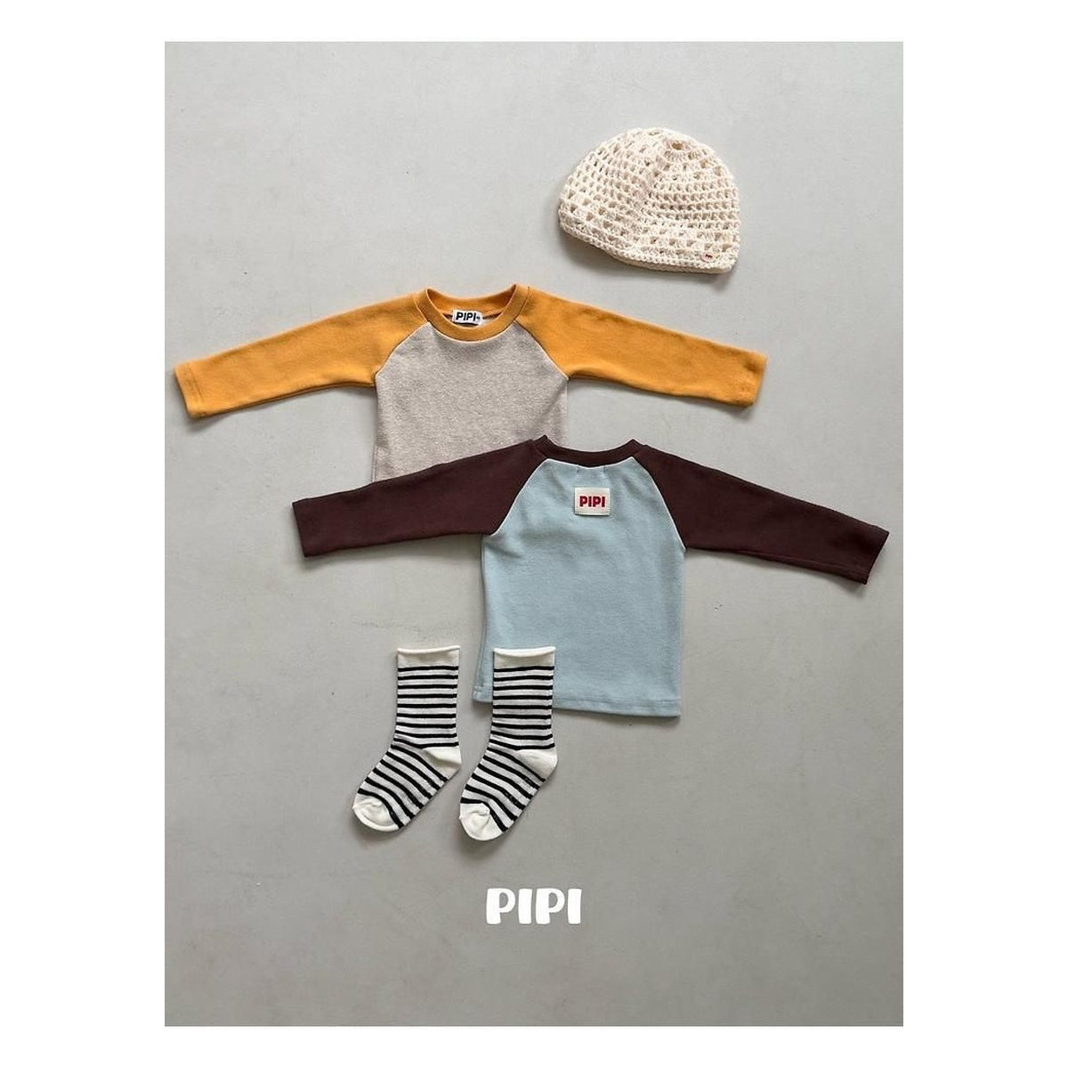 PIPI ナグラン配色Tシャツ