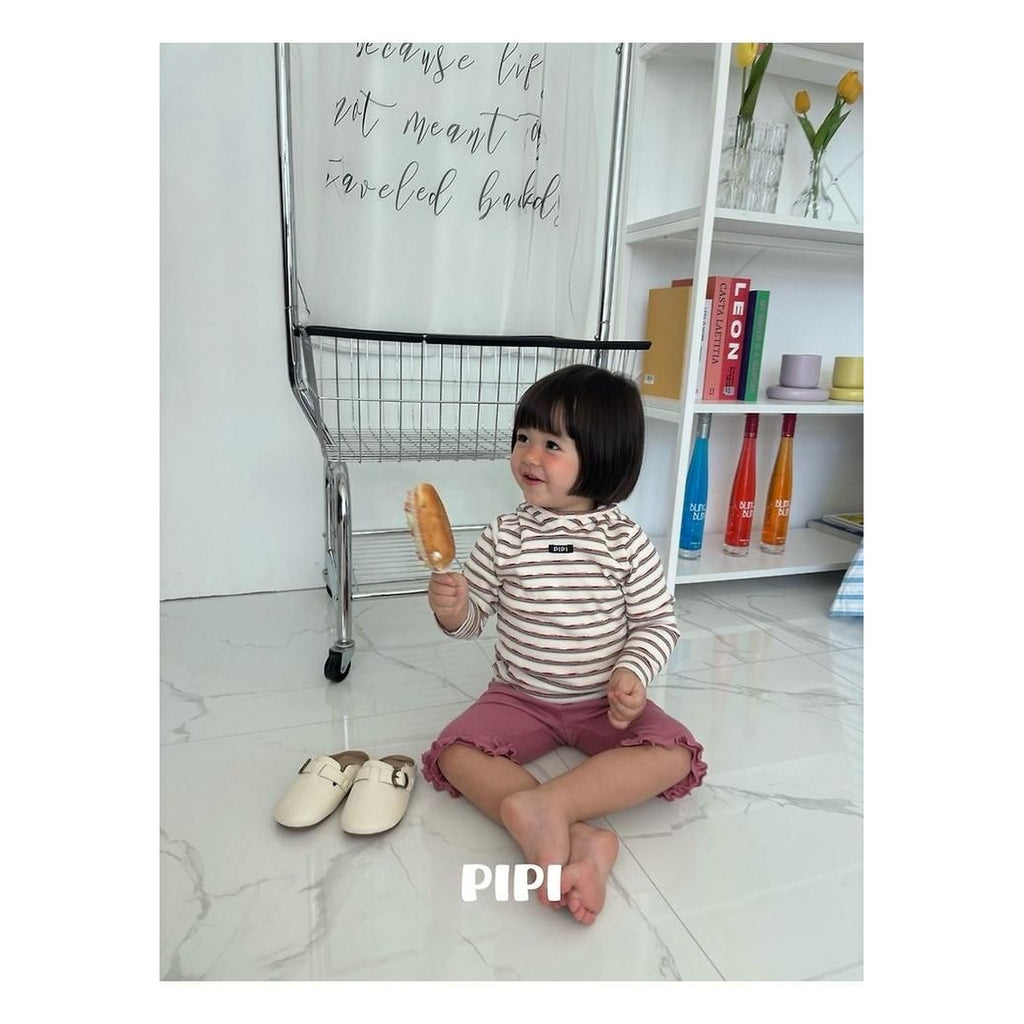 PIPI フリル8分丈パンツ