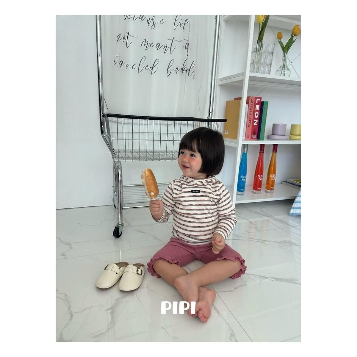 PIPI フリル8分丈パンツ