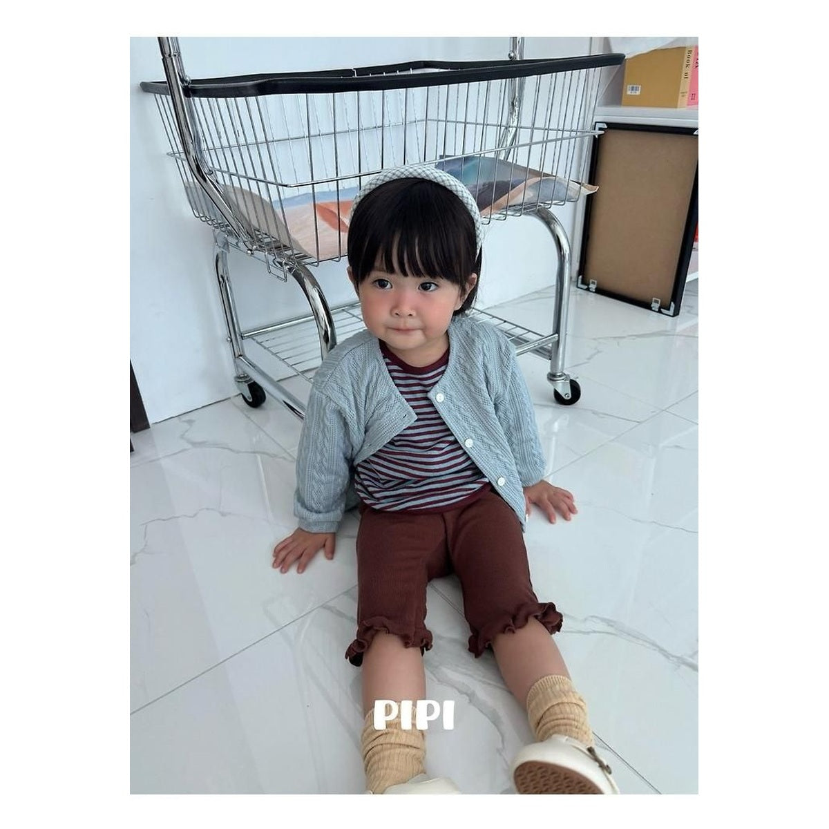 PIPI フリル8分丈パンツ