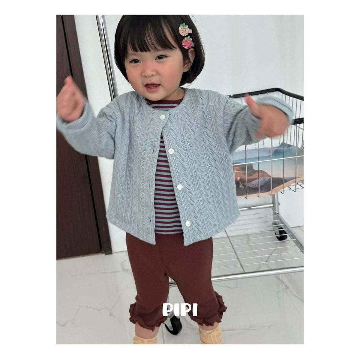 PIPI フリル8分丈パンツ
