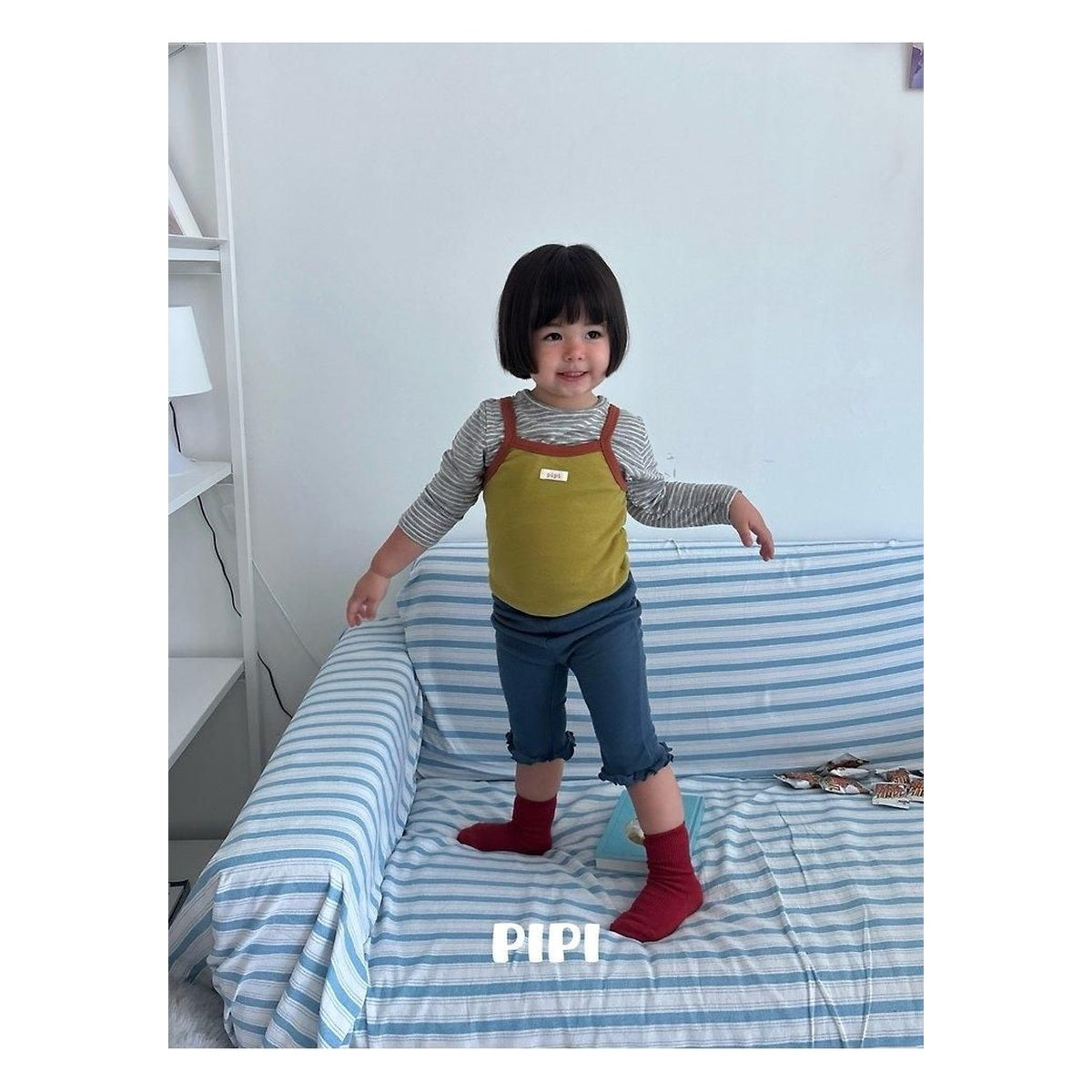 PIPI フリル8分丈パンツ