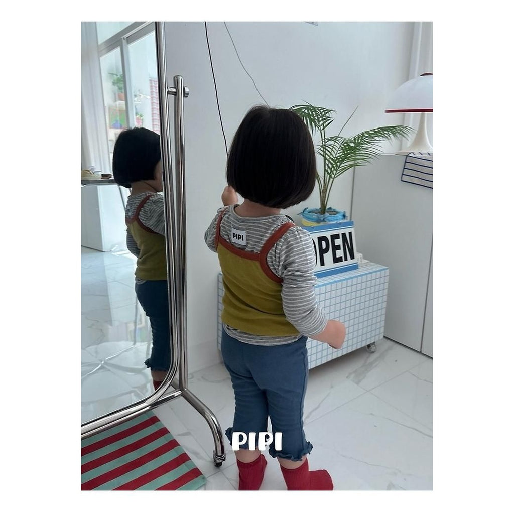 PIPI フリル8分丈パンツ